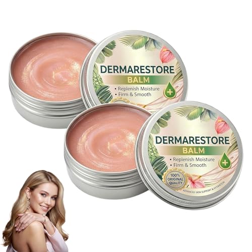 2026 Upgraded Derma Restore Balm for Crepey Skin Natural Ingredients Lifts & Firms Reduces Wrinkles & Fine Lines Deep Moisturizing for Legs Arms Back All Skin Types Non-Greasy (2 Boxes)
