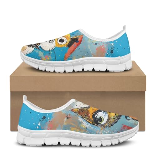 Image of Jeiento Cute Dog Women's Casual Slip On Shoes Loafers Sneakers for Women
