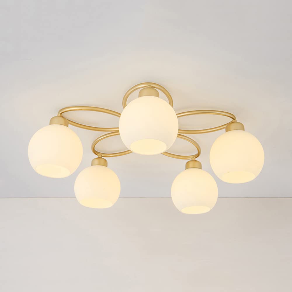 Luminaire de plafond proche de la cuisine en verre facile à nettoyer