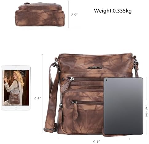 Angel Barcelo Crossover Purse and Handbags Crossbody Bags for Women,Ultra Soft Leather Neatpack Bag Shoulder Purses for Girl Stylish Brown - 2