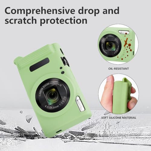 Funda de silicona para Canon PowerShot ELPH 360 con protector miniatura 3
