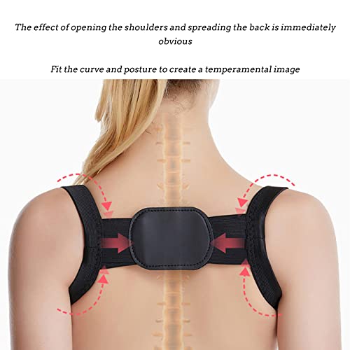 Correcteur de posture magnétique avec support lombaire confortable noir