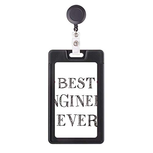 Étui rétractable pour badge Best Engineer ever avec cordon en nylon robuste
