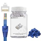 rj45 cablage prise 【Diseño Pass-Through Sin Esfuerzo】--- Nuestro diseño revolucionario Pass-Through permite que los cables pasen completamente a través del conector, facilitando la verificación visual de la secuencia de cableado T568A/B antes de crimpado. Elimina prácticamente errores costosos y retrabajos, perfecto tanto para aficionados del bricolaje como para profesionales que buscan un conector de cable Ethernet confiable y que ahorre tiempo