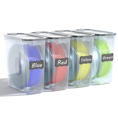 Boîte de rangement filament 3D hermétique avec déshydratant, lot de 4
