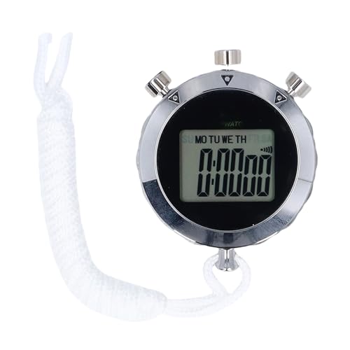 Stopwatch 0.01 Second Timing Metal Stop Watch avec Calendrier d'alarme pour Les Jeux de compétitions Sportives