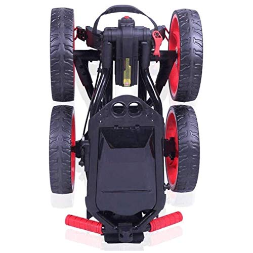 YUNLILI-Carrito-de-golf-multiusos-Carrito-de-golf-Carro-de-golf-electrico-Carro-de-golf-plegable-Carro-de-empuje-de-golf-con-freno-de-mano-Mango-ajustable-facil-de-abrircerrar