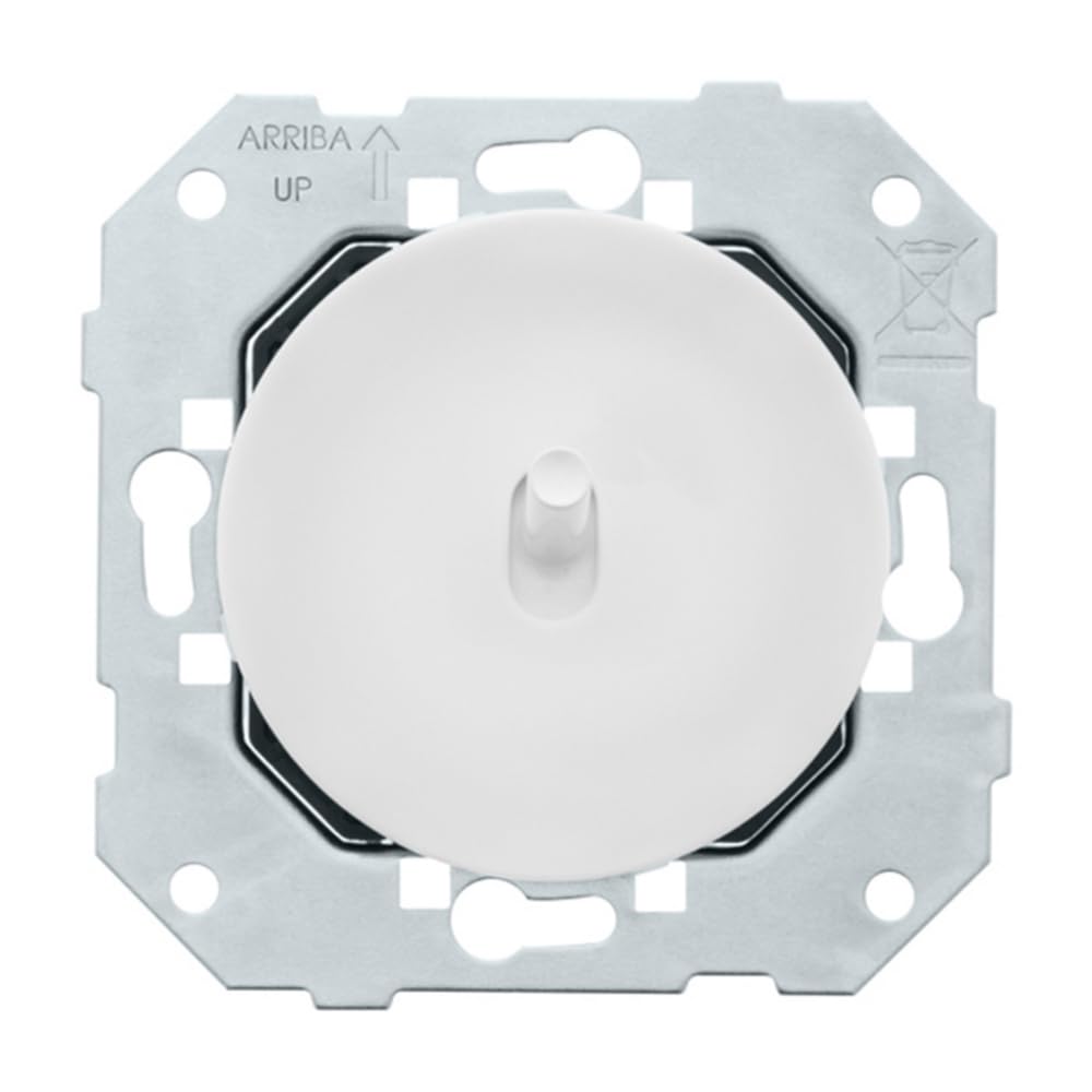 Fontini - Commande Volet Roulant Blanc Glossy DOM - Plaque Simple Blanc