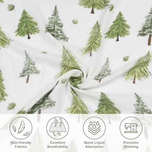 Image of Muslin Swaddle Blankets Neutral - Soft 47x47 Inch Baby Swaddle Wrap & Nursery Receiving Blanket, Mallard Duck /Woodland - Breathable 70% Bamboo Viscose & 30% Cotton