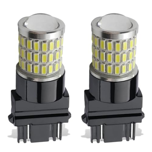 GAOLAOSY 2PCS 3157 Car LED Bulb Bright Automotive Daytime Running Lights Replacement Universal Vehicle Lighting Bulb Accessories for Reverse/Brake/Tail/Parking/Back Up/Turn Signal Light (White)
