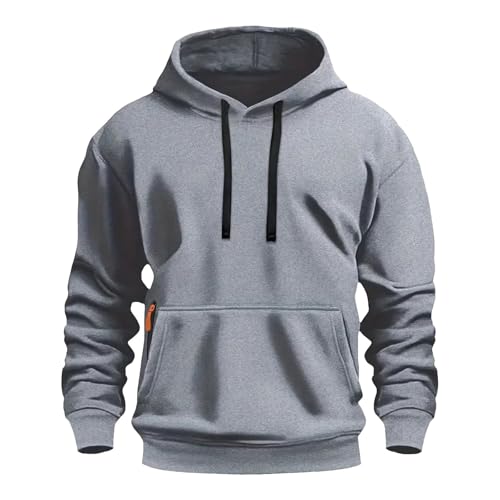 Hoodies for Men Pullover, Mens Tactical Sweatshirt Hooded Lightweight Fashion Cargo Hoodies with Pockets Jacket - Main Image