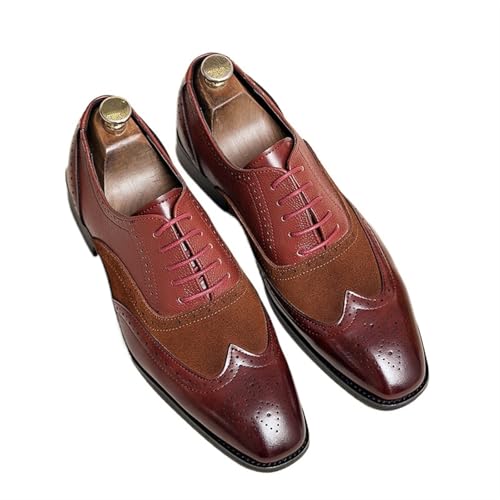 Dress Shoes for Men Men's British Pointed Toe Leather Oxfords Formal Business Dress Shoes for Weddings Events