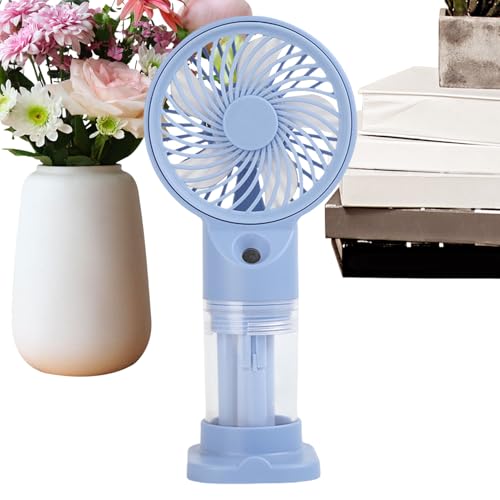 yakermur Ventilador de nebulización portátil – Ventiladores portátiles de niebla de agua – Enfriador de aire plegable de 3 velocidades de refrigeración para viajes al aire libre, relajación, camping