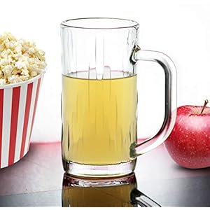 Ziva Glass Beer Mug – 2 Pc, Transparent, 305ml