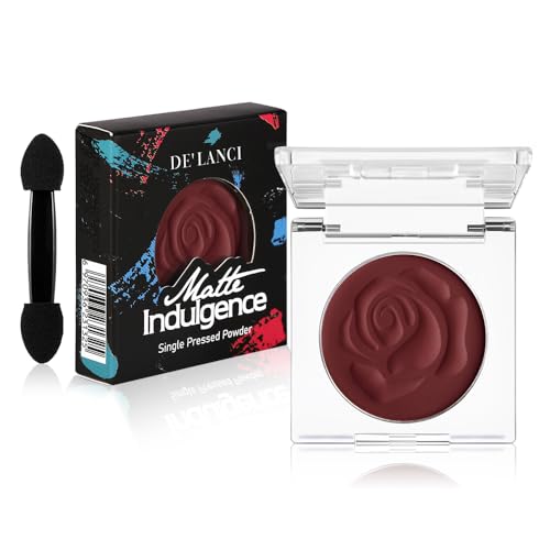ecofavor Burgundy Eyeshadow Single Palette with Applicator – Elegant Matte Red Shades for Timeless and Sophisticated Makeup Looks High-Pigment, Long-Lasting, Waterproof Formula - 07