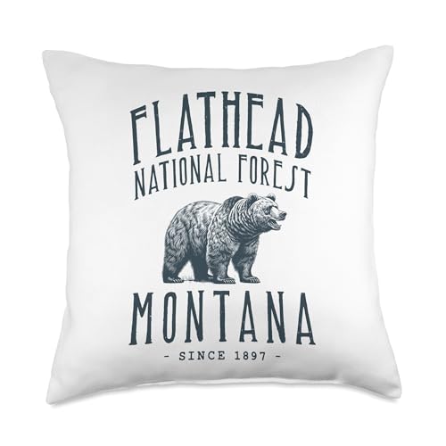 FLATHEAD NATIONAL FOREST, GRIZZLY BEAR MONTANA Throw Pillow