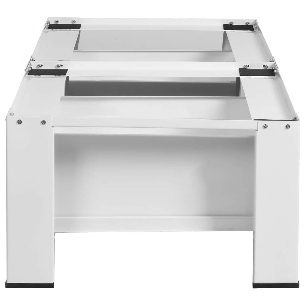 Tidyard Untergestell für Wasch- und Trockenmaschine mit Schubladen Weiß 127 x 54,5 x 32,5 cm