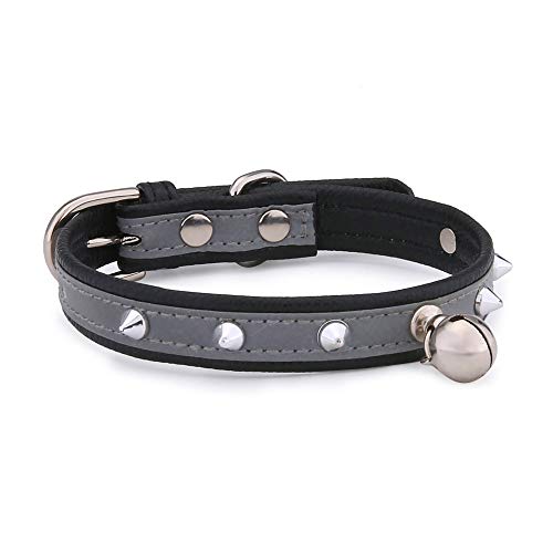 最安値 Msy Yien 猫 首輪 鈴付き 小型犬首輪 セーフティバックル 猫首輪 安全 ペット用首輪 可愛い キラキラ 長さ調節可能 猫 子犬用 ブラック の価格比較