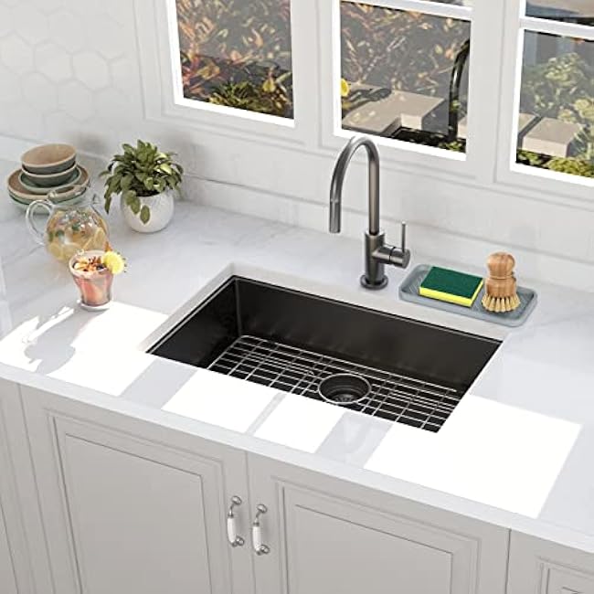 EG-SIPRO Kitchen Sink Organizer Tray,2 Pack Silicone Sponge Holder for Kitchen Sink Bathroom Counter Tray Silicone Soap Tray Holder for Soap Dispenser Bottle