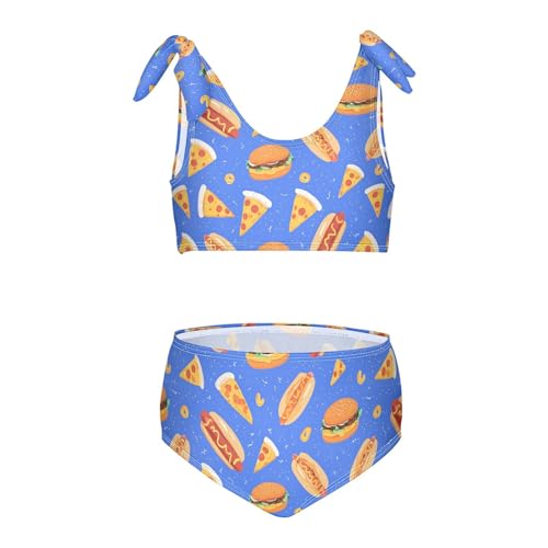 Image of Boccsty Cute Crab Red Blue Girls Swimsuits Kids Bikini Sets 2 Pcs Bathing Suit for 3T