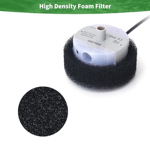 25 Pack Cat Fountain Sponge Pet Water Round Filter Foam for Cat Drink Fountain Filter Sponge Replacement for 2.5 L/84 oz 2.2 L/ 74 oz Compatible with SMA-800 Water Pump (Black - Image 4