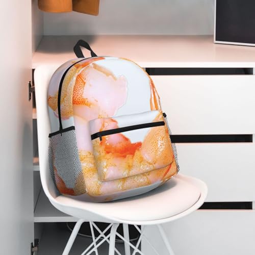 Sac à dos imprimé crevettes Glutton noir polyvalent et décontracté pour voyage - 7