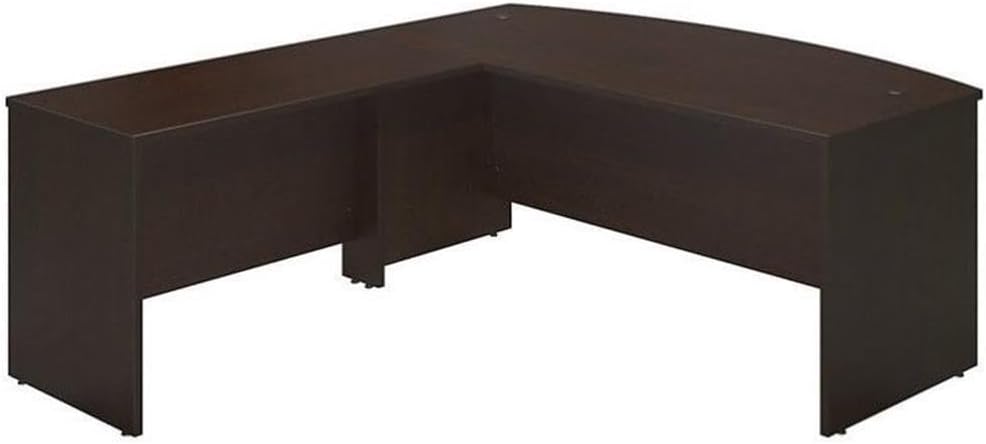 Bush Business Furniture Series C Elite 72W x 36D Bowfront Desk Shell with 48W Return in Mocha Cherry