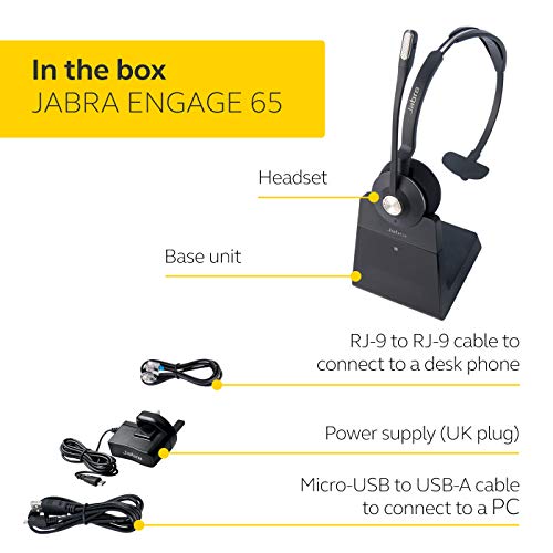 Jabra Engage 65 Mono Monophonique Bandeau – Casques audio, Noir - Les Beatles, Paul McCartney, John Lennon, RIngo Starr, George Harrison Jabra Engage 65 Mono Monophonique Bandeau - Casques audio, Noir – Image 8