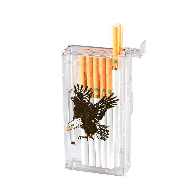 see through cigarette case Pocket Case/Box for 100's Cigarette Portable Transparent Cigarette Box Can Hold 20pcs Slim Cigarettes (I'm Fine, Transparent White) : Health & Household XEOVHV Transparent Cigarette Case with