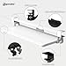 Keyboard Tray Under Desk, Pull Out Keyboard Tray with C Clamp Mount, 25.6