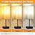 15'' Table Lamp for Bedroom set of 2,3-Color Bedside Lamps with Pull Chain Table Lamps for Night stands with AC Outlet,Small Night Light Lamps with 2 Bulbs Lamps for Living Room Kids Room Office Decor
