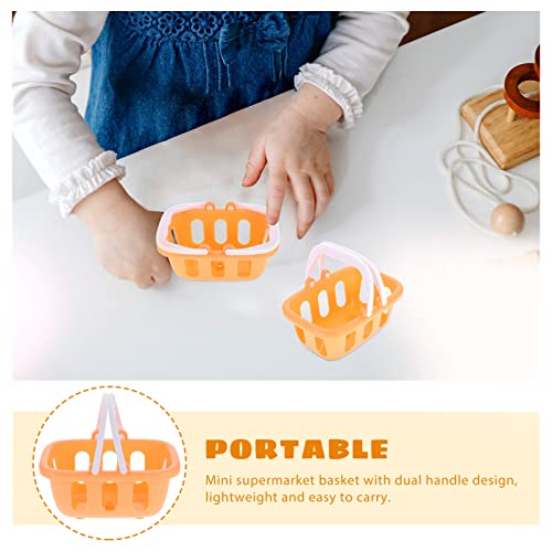 TOYANDONA 8 Stück Mini- Picknickkorb Spielzeug- Einkaufswagen für Kinder Mini- Einkaufskorb Einkaufskorb für – Bild 3