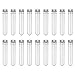 DOITOOL Test Tube Bottles 50pcs Test Tube Bottle Flat s Test Tubes with Stopper containers with lids Small Candy Toiletry containers PET Aluminum Tubes lid Aluminum Material Bulk nut