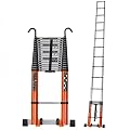 Telesladder Multi-Purpose Aluminum Extension Ladder 20FT/23.6FT/25FT/26FT Heavy Duty Folding Ladder for Home Garage and Outdoor Use Safe & Durable