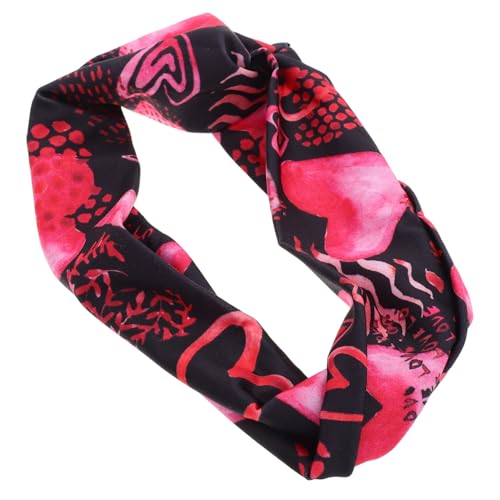 WRITWAA Elastic Heart Pattern Sport Stirnband Rutschfestes Absorbierendes...