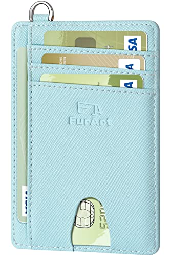 FurArt Tarjeta de crédito Titular de la Cartera, Delgado RFID Bloqueo Carpeta de la Tarjeta Minimalist para Hombres y Mujeres