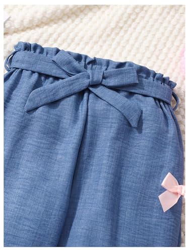 GORGLITTER Girl's Bow Baggy Pants Cute High Waisted Trousers Streetwear3