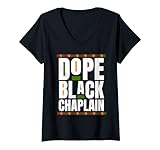 Photo Gallery donna dope black chaplain black history month melanin father maglietta con collo a v Photo Gallery donna dope black chaplain black history month melanin father maglietta con collo a v