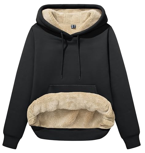 MAGCOMSEN Women's Fleece Lined Hooded Sweatshirt
