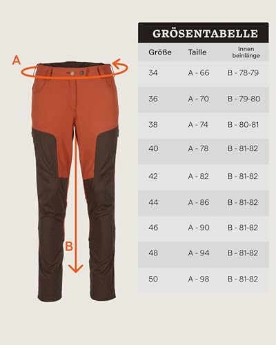 Pinewood Damen Active Outdoorhose mit Stretcheinsätzen und elastischem Bund für Komfort, eine robuste & Bequeme Trekkinghose ideal für Outdoor Aktivitäten & den aktiven Alltag