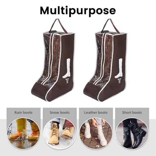 2 Stück Stiefeltasche Reitstiefel Schuhtasche Schuhsack Taschen Stiefel Aufbewahrung Schuhbeutel Reitstiefeltasche Reise Tragbare Wasserdicht Stiefelspanner Reitstiefel für Zuhause und Reisen