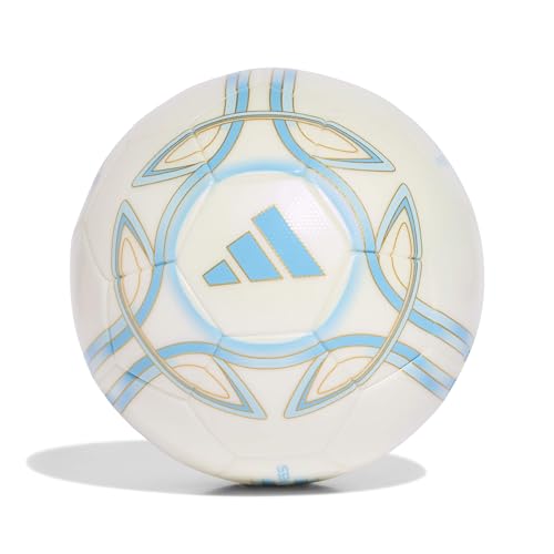 adidas Mixte Messi League Ball Recreation_Ball, Ivory/Semi Blue Burst/Icey Blue/Gold met., 5