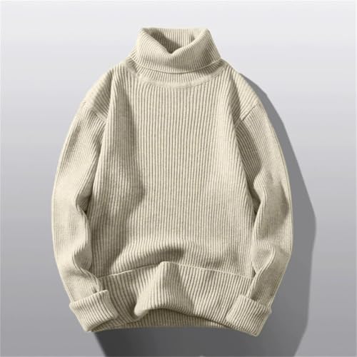Men's Turtleneck Sweater Knit Pullover for Autumn and Winter Slim Fit Casual Jumper Warm Rollneck Sweater3