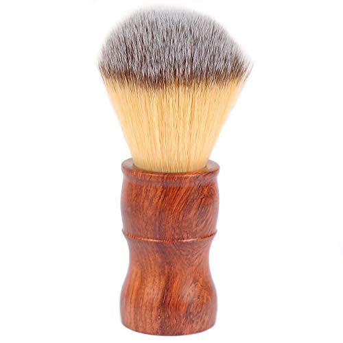 Shaving Brushes, JR 0.94x2.56inch Synthetic Nylon Brush Hair Knot with Engineered Rosewood Handle Shaving Brushes for Men, Traveling, Safety Razor, Double Edge Razor, Shaving Razor