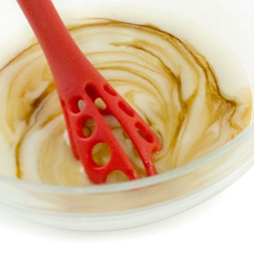 Norpro Odporna na wysokie temperatury napowietrzająca trzepaczka do pieczenia Whistix (czerwona)