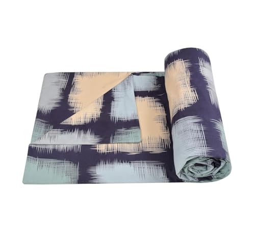 Image of 350 TC Premium Heavy Cotton Feel Elastic Fitted Bedsheet King Size with 2 Pillow Covers || Double Bed with All Around Elastic (Navy Blue., Fitted - Double72x72)