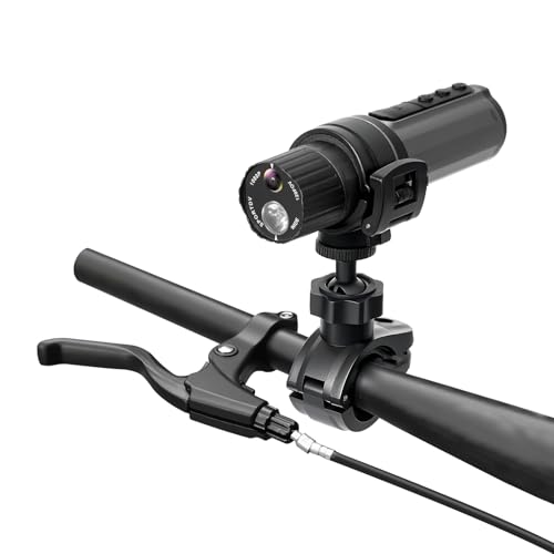 TnoxHD Mini Motorcycle Helmet Camera 2-in-1 LED Flashlight Camera HD Handheld Small Wireless Cameras for Bike, No WiFi Recording, WiFi Bicycle Cam for Indoor Outdoor Sports Camping Cycling (Gray)