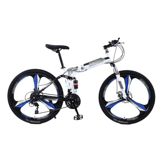 GLSQBVRP Bicicleta De Montaña Plegable De 24" Y 26" con Doble Suspensión Y 21 Velocidades, Cuadro De Acero De Alto Carbono, Ideal para Adultos, Hombres, Mujeres Y Adolescentes A,26 Inch