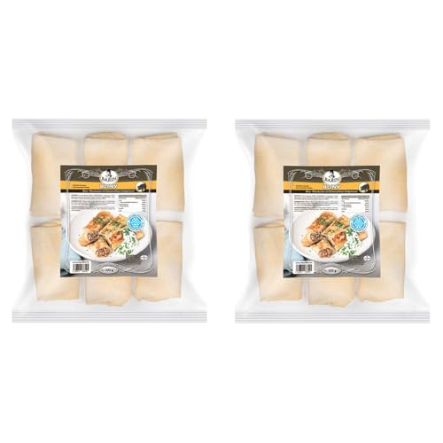 BARIN SET 2x Bliny Pfannkuchen mit Herzhafter Fleischfüllung, 2x520g Tiefgefroren, Vorgebraten, Einfach Zuzubereiten in der Pfanne oder im Ofen, Ideal für Familien und Genussliebhaber