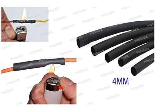 Heat Shrink Insulating Tube - 4 mm Black 5 meter,Voltage 50-600-Raining (B0738NLH9D) Amazon Price History, Amazon Price Tracker
